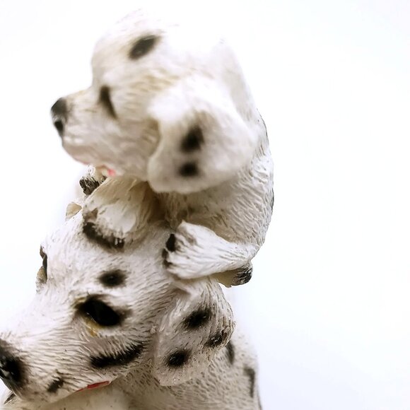Dalmatian Family Figurine Mama Dog & Pups Resin White 4" L x 3" H Accent Decor - Picture 5 of 13